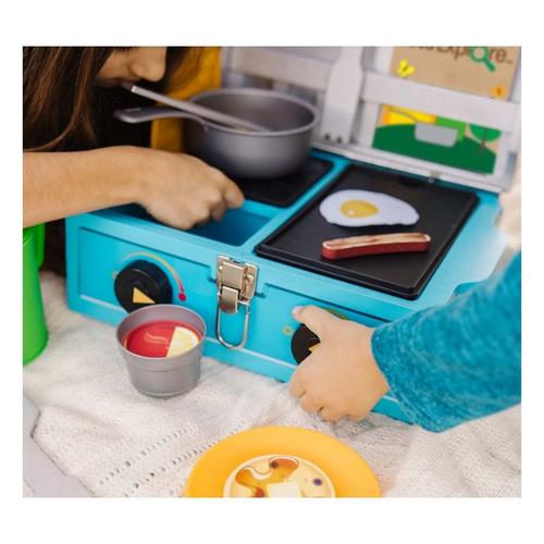 Melissa & Doug Let's Explore Wooden Camp Stove Play Set - Primary Image
