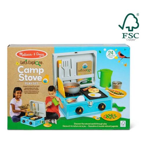 Melissa & Doug Let's Explore Wooden Camp Stove Play Set - Primary Image