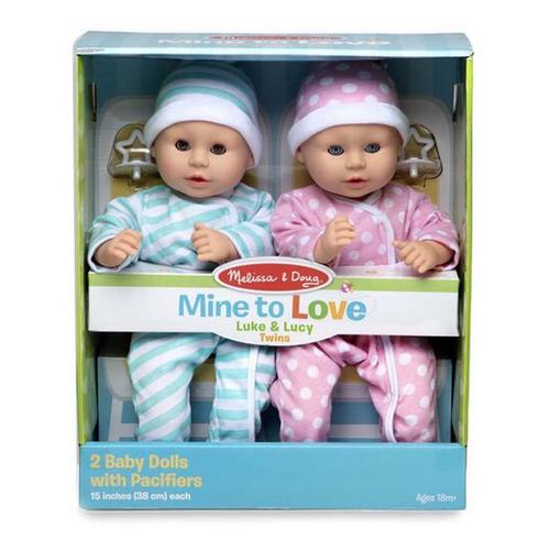 Melissa & Doug Mine To Love Twins Luke & Lucy Dolls - Primary Image