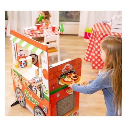 Melissa & Doug Wooden Pizza Food Truck Activity Center - Primary Image