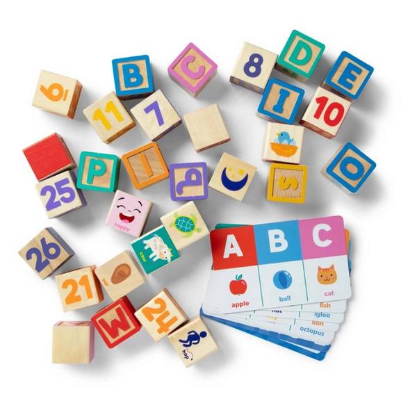 Melissa & Doug Ms. Rachel Wooden Learning Blocks