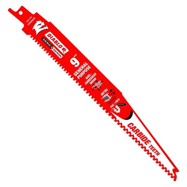 DIABLO 6/9TPI Demo Demon Carbide Reciprocating Saw Blade - 9 inch