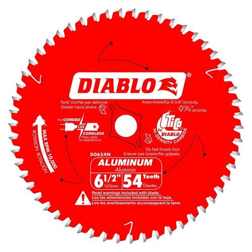 DIABLO Aluminum 54T Saw Blade - 6-1/2 inch - Primary Image