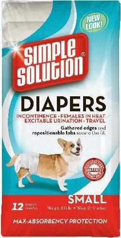 Simple Solutions Disposable Dog Diapers - 12 Count - Small