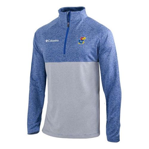 Columbia Kansas Jayhawks Rockin' It Pullover Long Sleeve 1/4 Zip - Primary Image