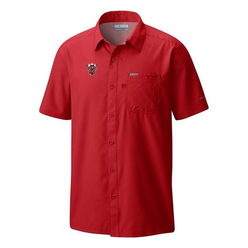 Columbia Texas Tech Red Raiders Slack Tide Alternate Logo Camp Button Up - Primary Image