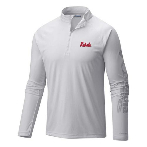 Columbia Mississippi Rebels Terminal Tackle Alternate Logo Long Sleeve 1/4 Zip - Primary Image
