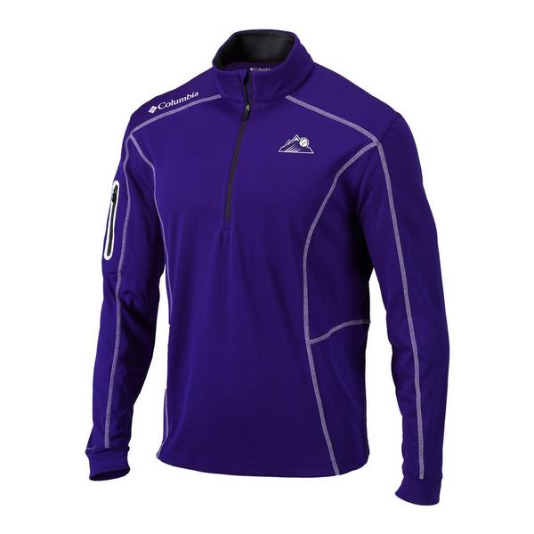 Colorado Rockies Shotgun Long Sleeve 1/4 Zip Small Light Purple