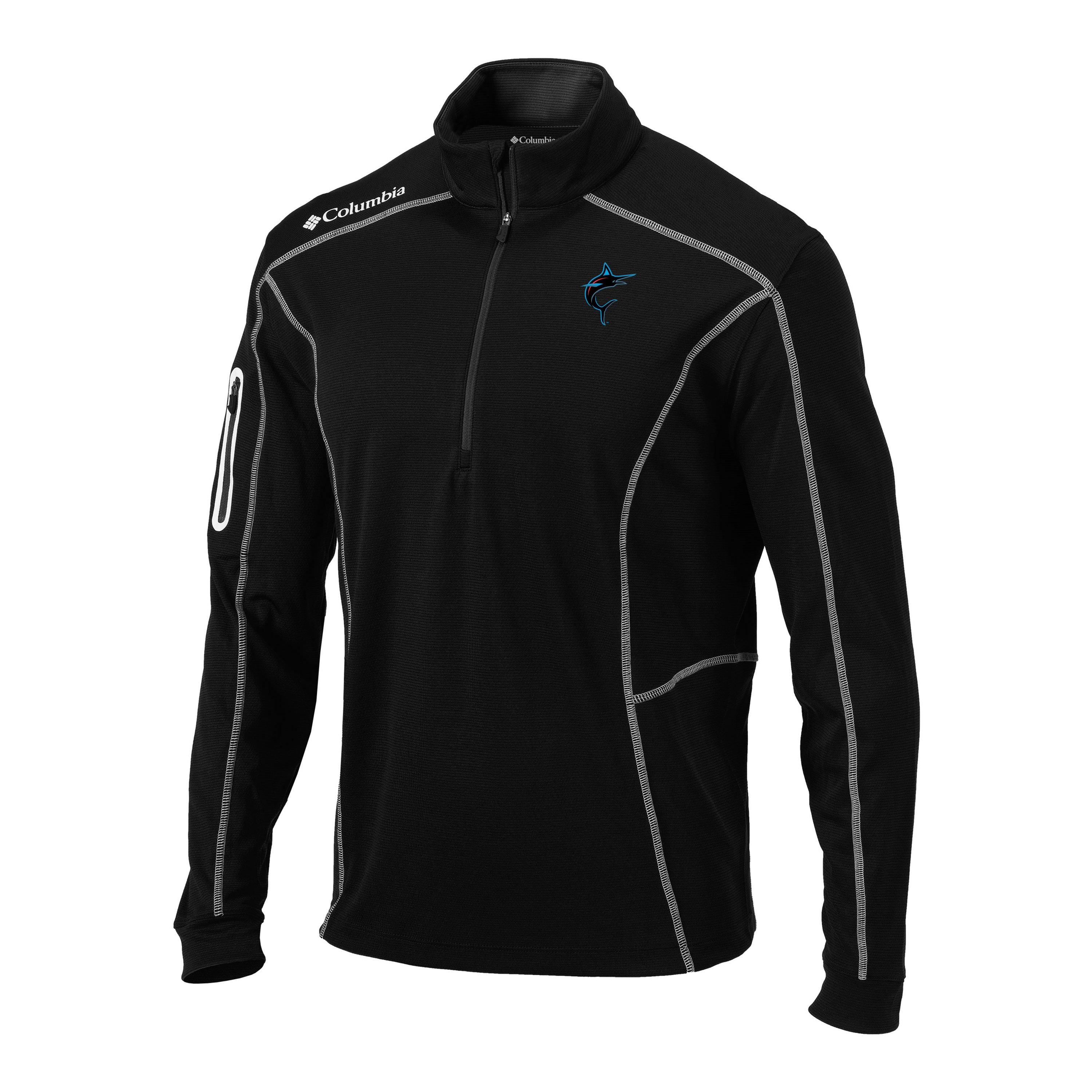 Columbia Miami Marlins Shotgun Long Sleeve 1/4 Zip