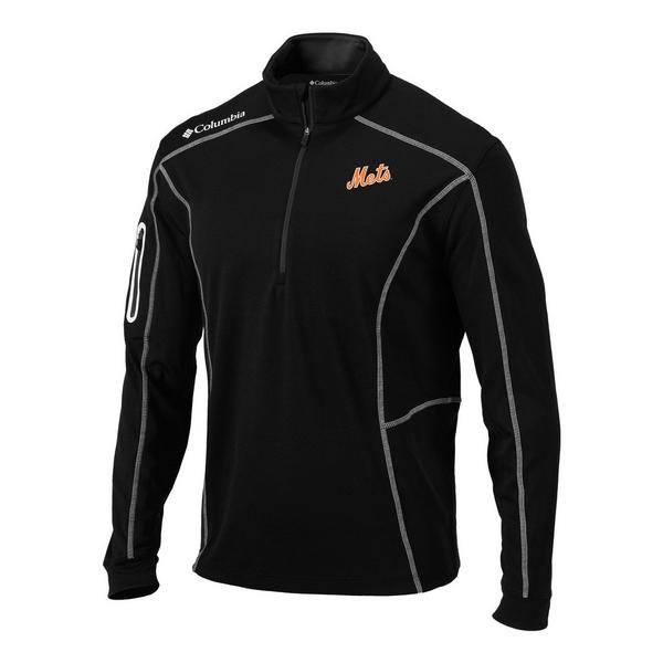 New York Mets Shotgun Long Sleeve 1/4 Zip Small Black
