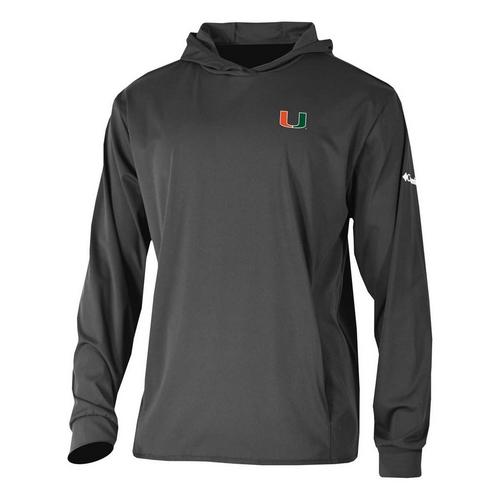 Columbia Miami Hurricanes Long Drive Long Sleeve T-Shirt - Primary Image