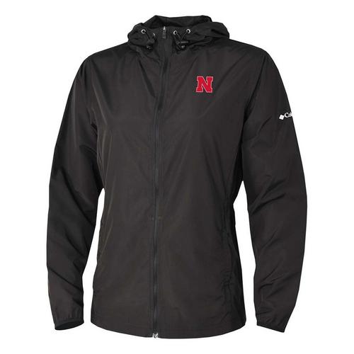 Columbia Women's Nebraska Cornhuskers Full Zip Prodigy Windbreaker - Primary Image