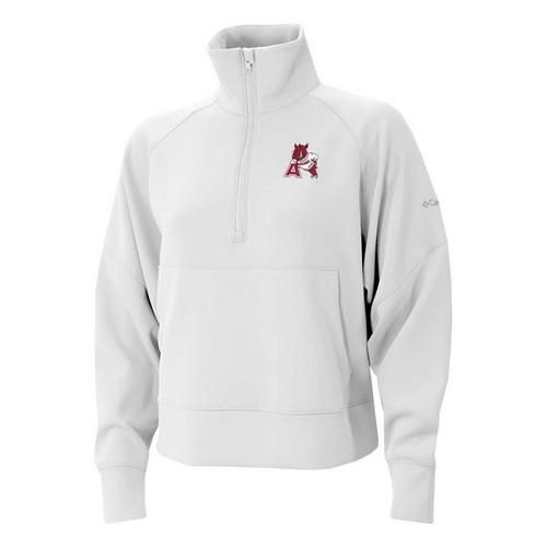 Columbia Women's Arkansas Razorbacks Wickhams Hills Vintage Logo Long Sleeve 1/4 Zip - Primary Image