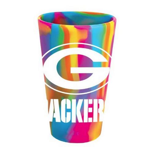 Wincraft Green Bay Packers Tie Dye 16oz Silicone Pint Glass - Primary Image