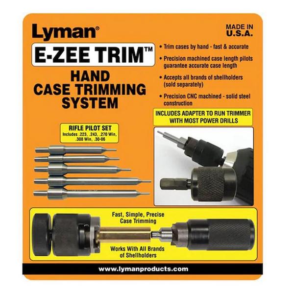 LYMAN E-ZEE Trim Hand Case Trimmer Rifle Set