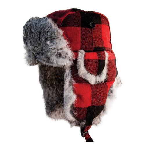 Eskimo Plaid Fur Bomber - Primary Image