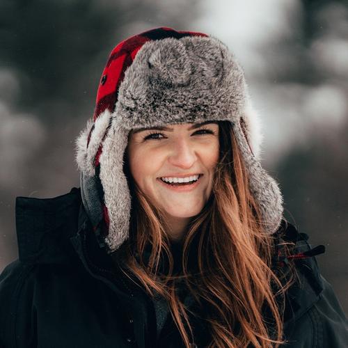 Eskimo Plaid Fur Bomber - Primary Image