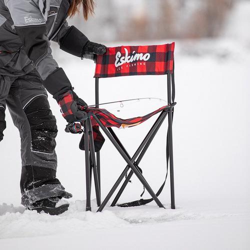 Eskimo Plaid XL Folding Ice Chair - Primary Image
