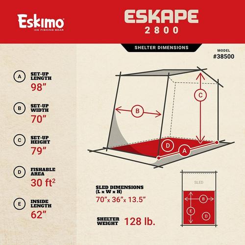 Eskimo Eskape 2800 Flip-Over Ice Shelter - Primary Image