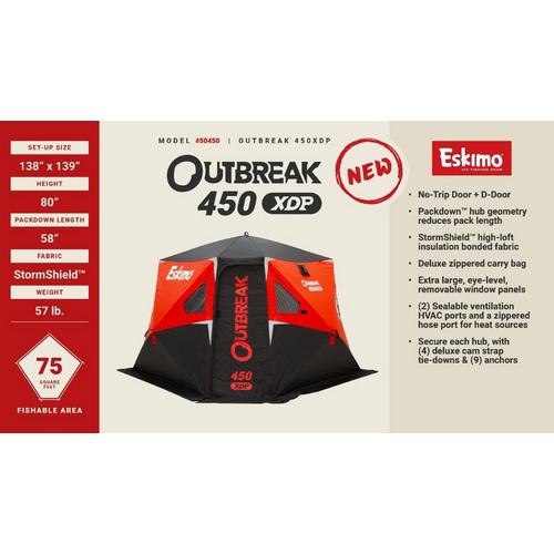 Eskimo Outbreak 450XDP Hub Ice Shelter - Primary Image