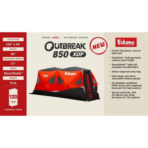 Eskimo Outbreak 850XDP Hub Ice Shelter - Primary Image