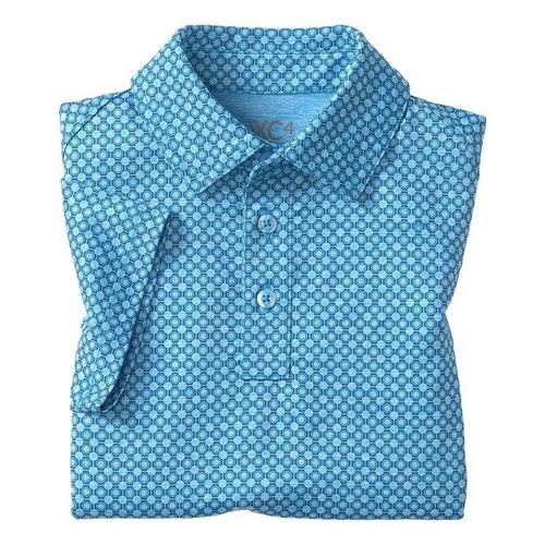 Boys' Johnston & Murphy Xc4 Performance Tonal Geo Polo - Primary Image