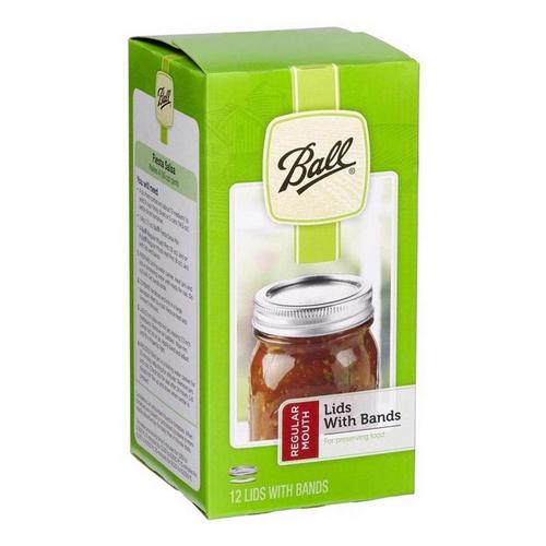 Ball 12pk Regular Mouth Canning Lids and Bands - Primary Image