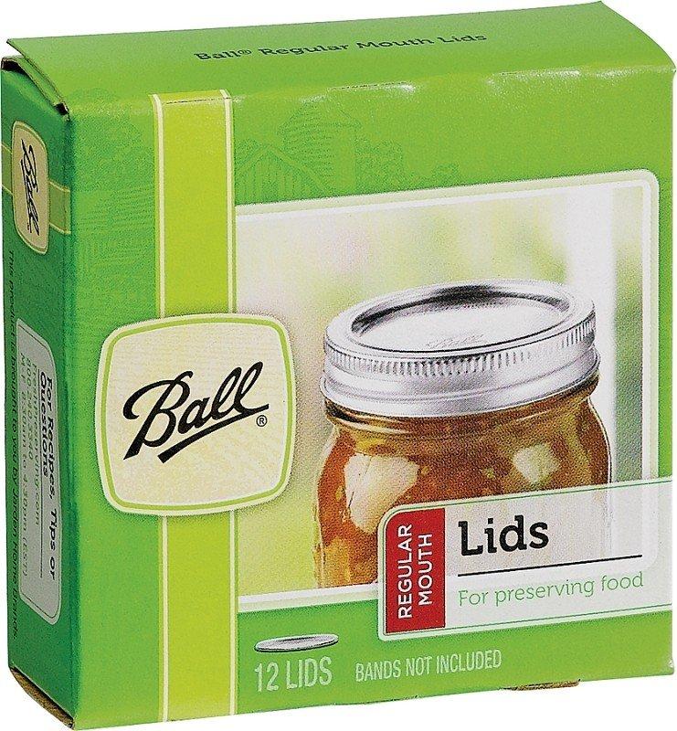 Ball Regular Mouth Mason Jar Steel Lid 12 Pack - Ball