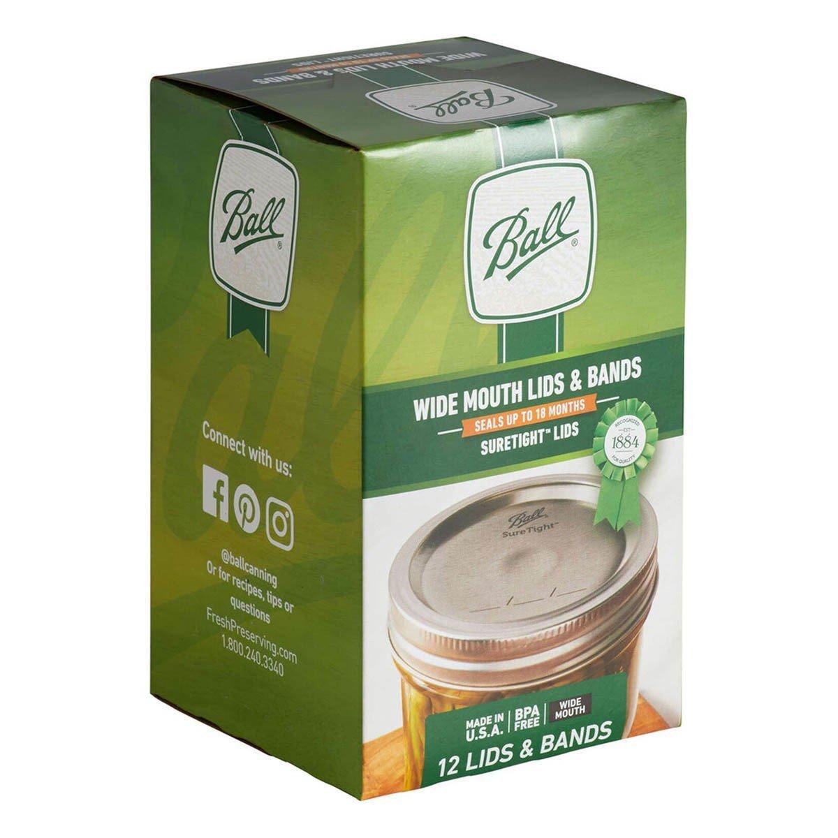 Ball Wide Mouth Canning Lids and Bands 12 pk - Ball