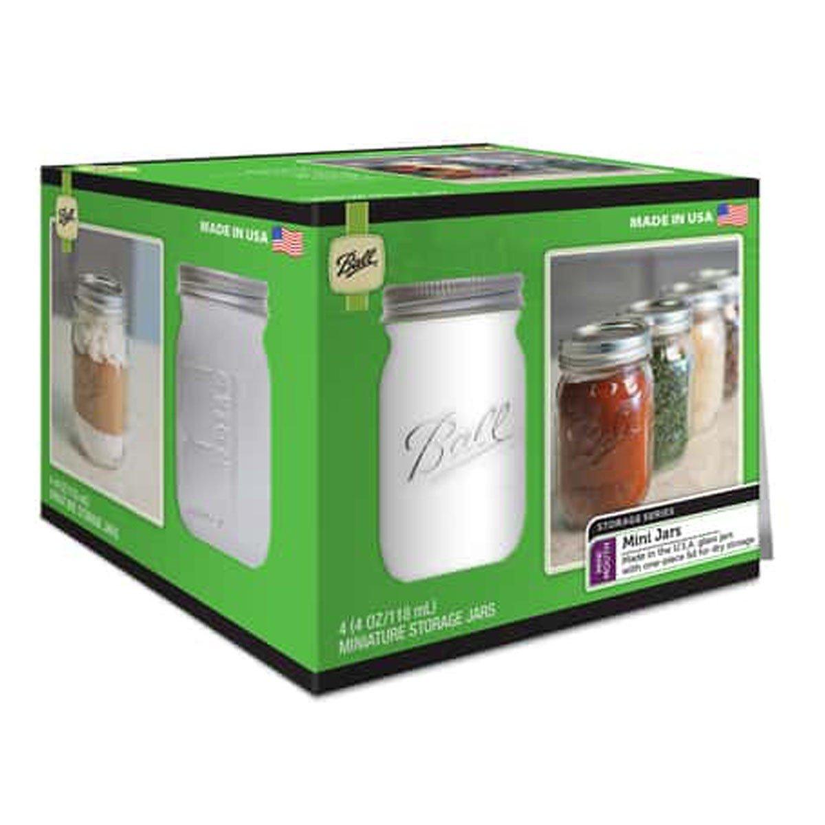 Ball 4pk Mini Mouth 4 oz Storage Jar - Ball