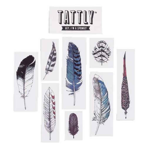 Tattly Watercolor Feather Temporary Tattoo Set - Primary Image