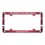 Wincraft Wisconsin Badgers Plastic License Plate Frame - Thumbnail 1 of 2
