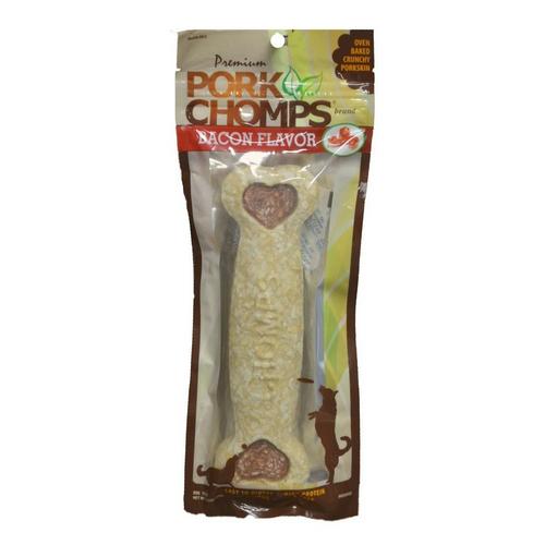 Pork Chomps 8-Inch Bacon Flavored Crunchy Bone Dog Treat - Primary Image