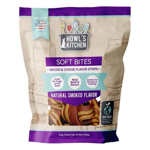 Howl's Kitchen Bacon and Cheese Flavored Meaty Strips Dog Treats - Primary Image