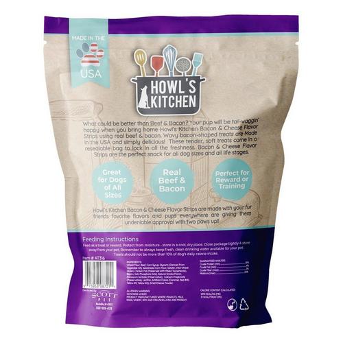 Howl's Kitchen Bacon and Cheese Flavored Meaty Strips Dog Treats - Primary Image