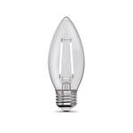 Feit White Filament B10 E26 Medium Filament LED Bulb Soft White 40 Watt - 2 Pack - Thumbnail 2 of 2