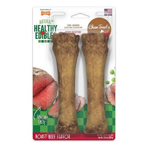 Nylabone Healthy Edibles Roast Beef Dog Chews - Primary Image