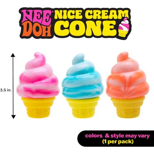 NeeDoh Nice Cream Cone Squeeze Toy (Colors May Vary)