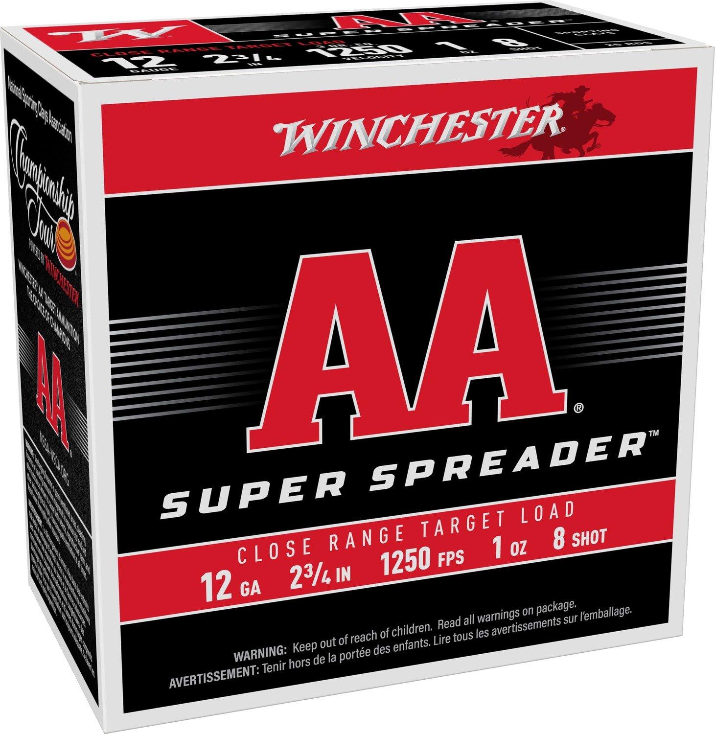 Winchester AA Super Spreader Close Range 12 Gauge Shotshells 25 Round Box