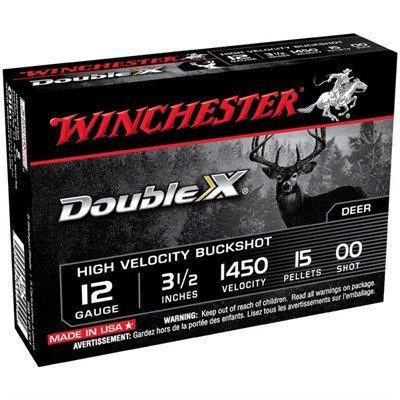 Winchester Double X High Velocity Buck Shot 12 Gauge Shotshells 5 Round Box