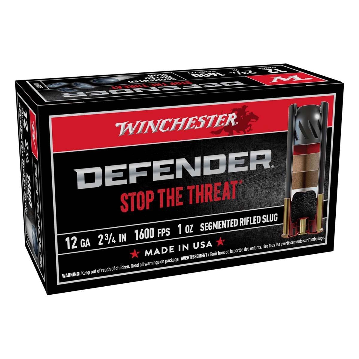 Winchester PDX1S Defender Segmented Rifled Slug 12 Gauge Shotshells 10 Round Box