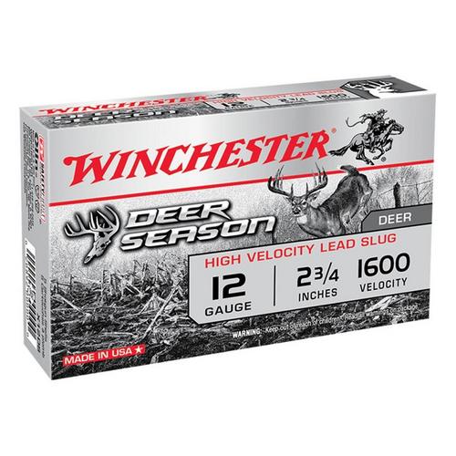 Winchester Deer Season HV Slug 12 Gauge Shotshells 5 Round Box - Primary Image