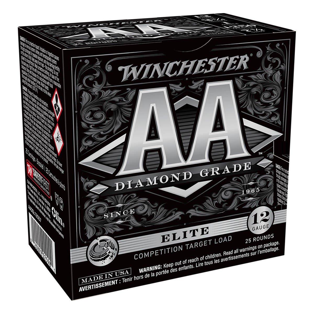 Winchester AA Diamond Grade Elite Competition Target Load 12 Gauge Shotshells 25 Round Box
