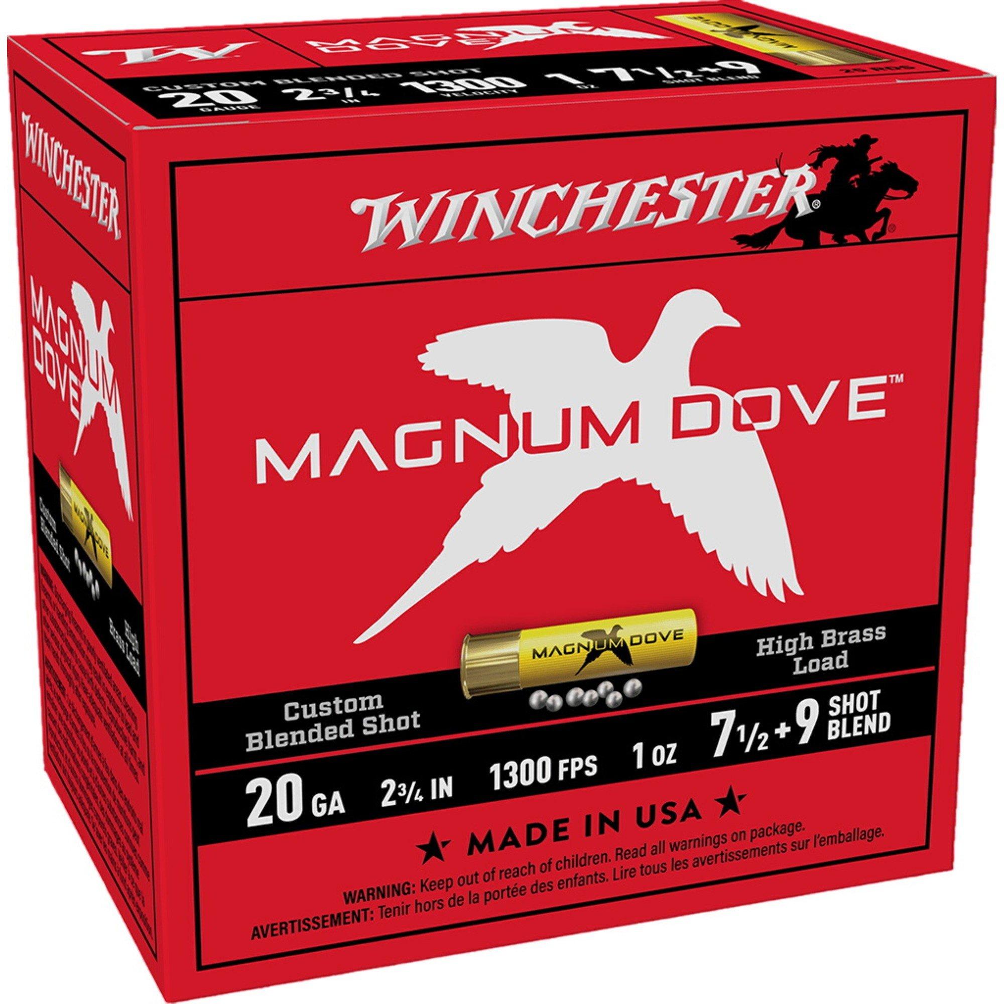 Winchester Magnum Dove 20 Gauge Shotshells 25 Round Box
