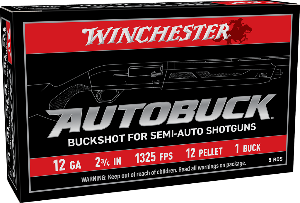 Winchester AutoBuck Buckshot 12 Gauge Shotshells 5 Round Box