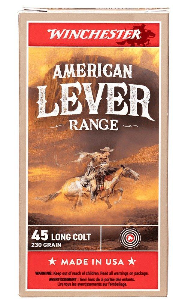 Winchester American Lever Range 45 Long Colt Handgun Ammunition 20 Round Box