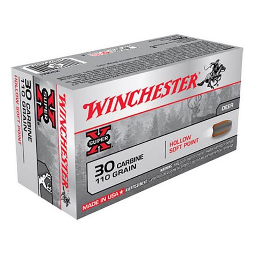 Winchester Super-X Hollow Soft Point 20 Round Box 30 Carbine Rifle Ammunition 50 Round Box - Primary Image