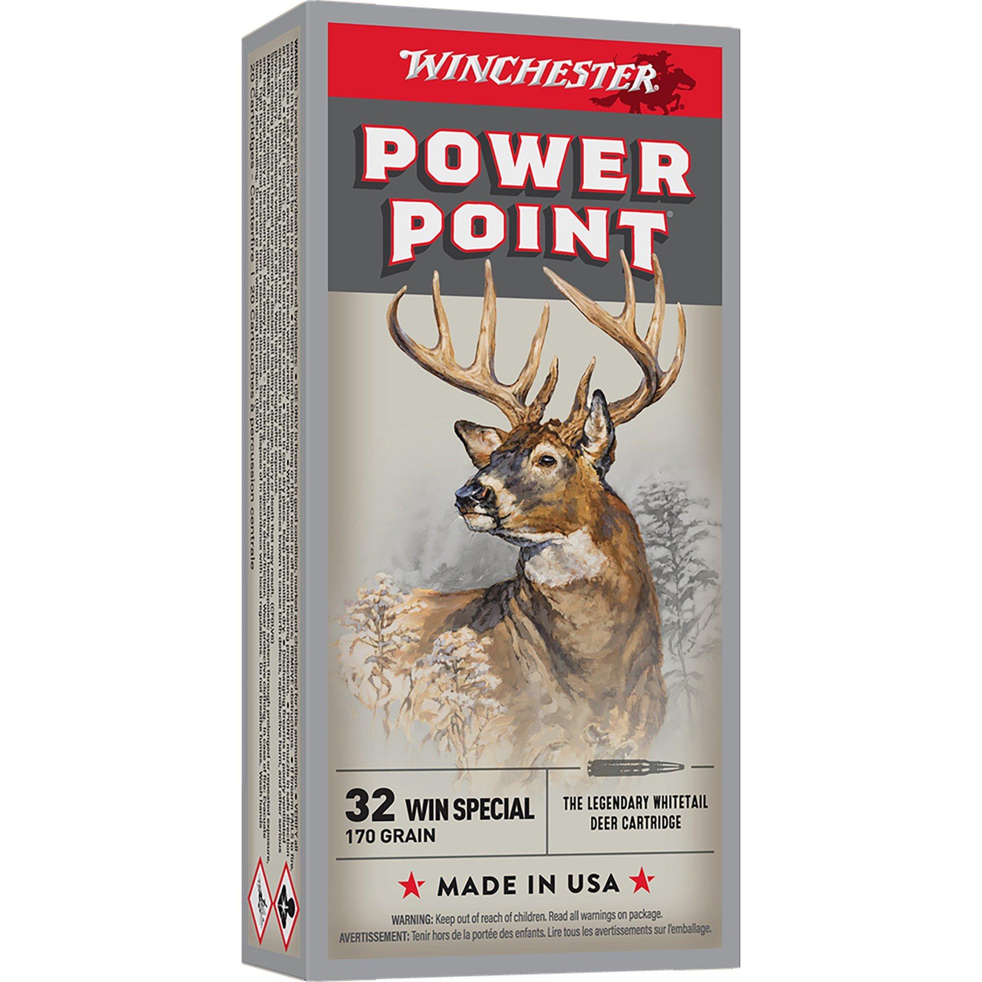 Winchester Super-X Power-Point 32 Winchester Special Rifle Ammunition 20 Round Box