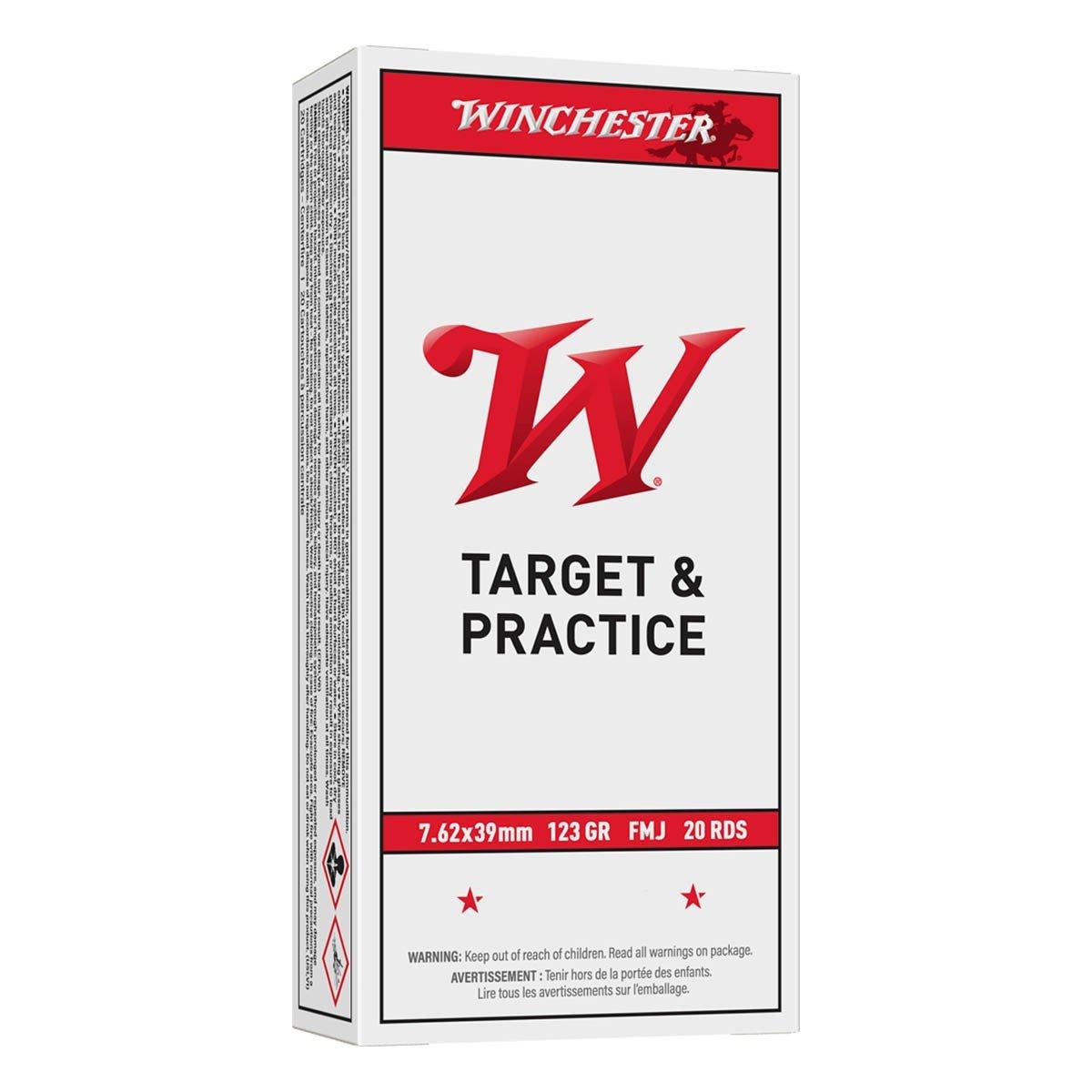 Winchester Target & Practice 7.62x39mm Rifle Ammunition 20 Round Box