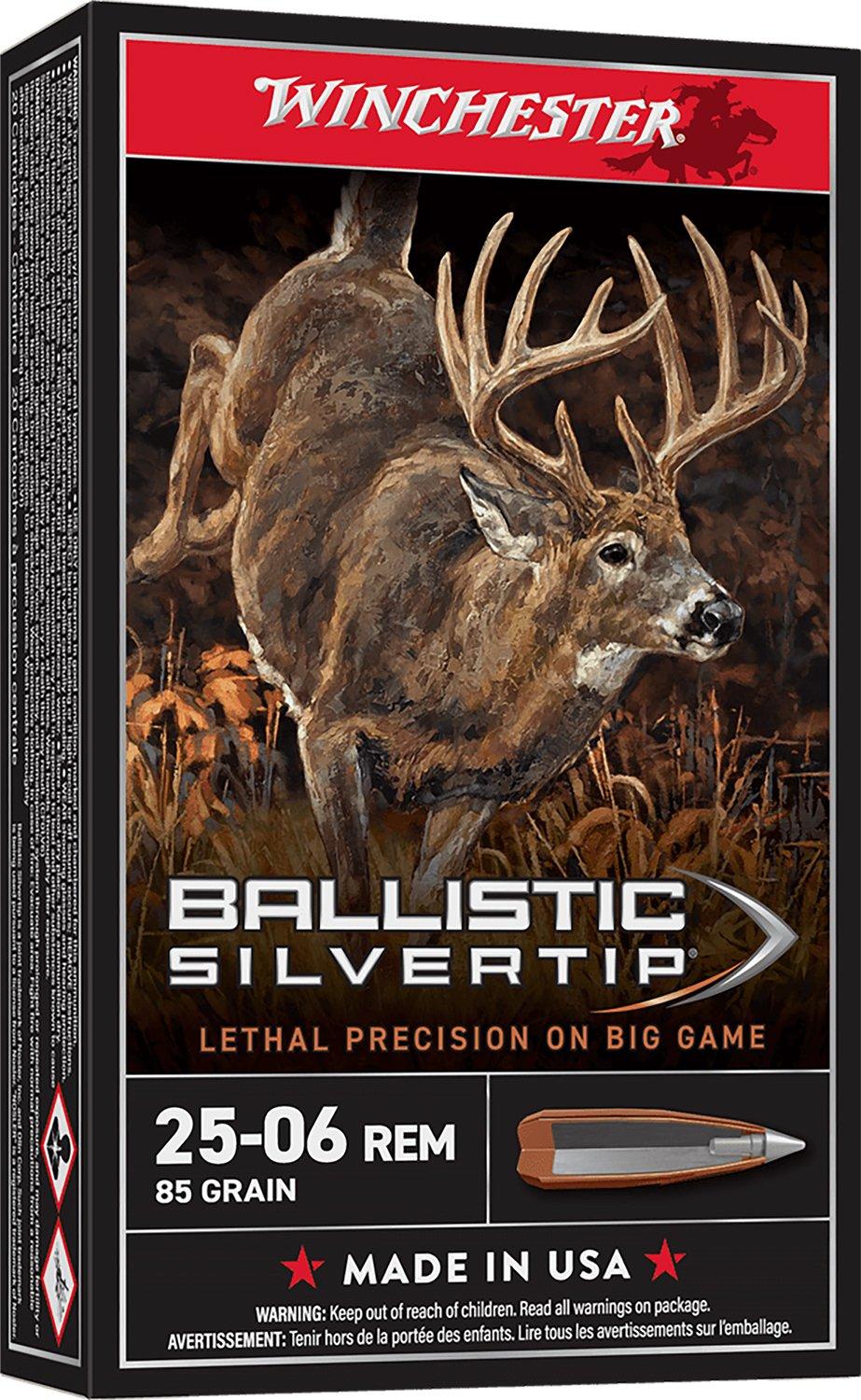 Winchester Ballistic Silvertip 25-06 Remington Rifle Ammunition 20 Round Box